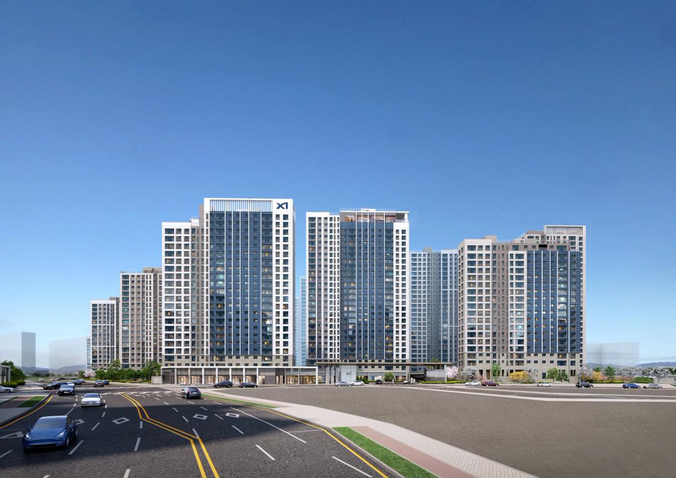 1,783세대 대단지 자이 단지 투시도
