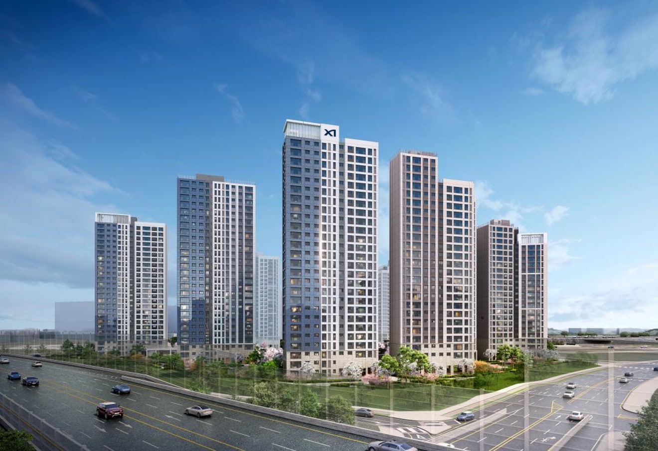 1,783세대 대단지 자이 단지 투시도