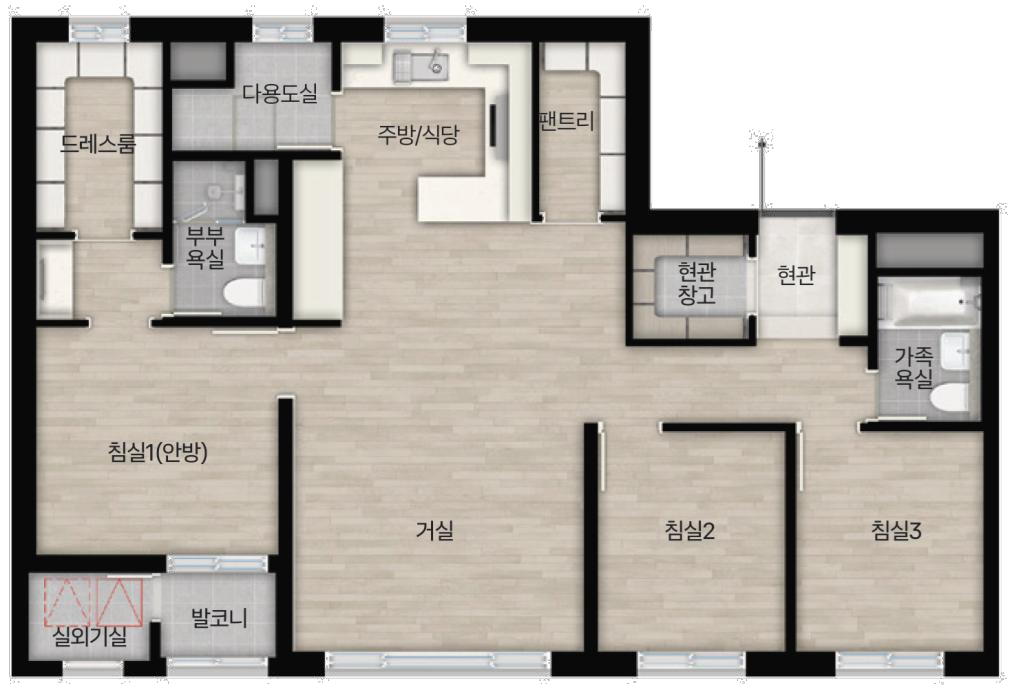 75㎡ 평면도(확장형)